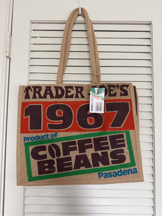 Trader Joe'S Handbags - NWT Trader Joe's Beige Burlap Coffee Beans Tote Bag - Pasadena